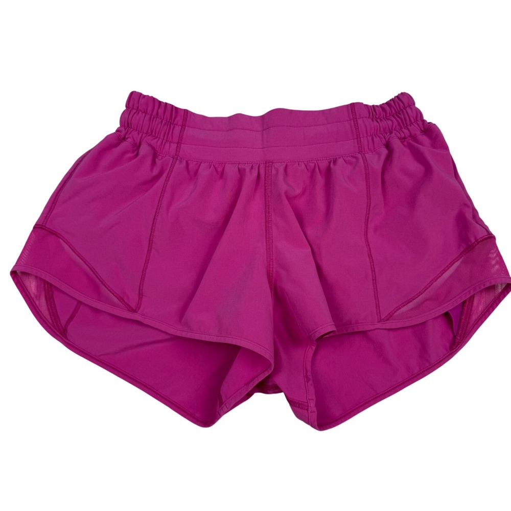 Lululemon Hotty Hot High Rise Shorts Pink Magenta Running Activewear Size 4 2.5"